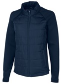 Charles River Women's Lotus Hybrid Puffer Jacket NAVY Pocket
