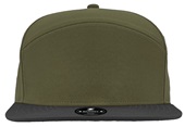 Zapped Gunny Classic Canvas Fabric Flat-Bill Snapback Cap LODEN/BLACK Front