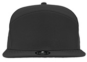Zapped Gunny Classic Canvas Fabric Flat-Bill Snapback Cap BLACK Front