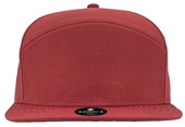 Zapped Gunny Classic Canvas Fabric Flat-Bill Snapback Cap RED Front