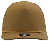 Zapped BlackHawk R+ 5-Panel Medium Profile Rope Brim Snapback Hat CARAMEL/CARAMEL ROPE Front