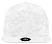 Zapped Osprey 7-Panel Flat-bill Medium Profile Snapback Baseball Caps SNOW CAMO Front