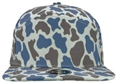 Zapped Osprey 7-Panel Flat-bill Medium Profile Snapback Baseball Caps BLUE OLD SCHOOL CAMO Front