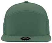 Zapped Osprey 7-Panel Flat-bill Medium Profile Snapback Baseball Caps STEEL GREEN Front