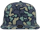 Zapped Osprey 7-Panel Flat-bill Medium Profile Snapback Baseball Caps DINO CAMO Front