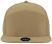 Zapped Osprey 7-Panel Flat-bill Medium Profile Snapback Baseball Caps KHAKI Front