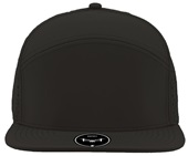 Zapped Osprey 7-Panel Flat-bill Medium Profile Snapback Baseball Caps BLACK Front