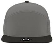 Zapped Osprey 7-Panel Flat-bill Medium Profile Snapback Baseball Caps GREY-BLACK Front