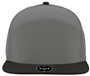 Zapped Osprey 7-Panel Flat-bill Medium Profile Snapback Baseball Caps GREY-BLACK Front