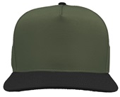 Zapped Patriot Canvas Medium Profile Snapback Baseball Caps LODEN/BLACK Front