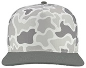 Zapped Patriot Canvas Medium Profile Snapback Baseball Caps SNOW OLD SCHOOL CAMO/GREY BILL Front