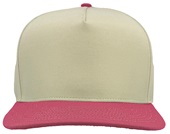 Zapped Patriot Canvas Medium Profile Snapback Baseball Caps VINTAGE WHITE/ PINK Front
