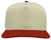 Zapped Patriot Canvas Medium Profile Snapback Baseball Caps VINTAGE WHITE/ UNIVERSITY RED Front