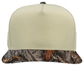 Zapped Patriot Canvas Medium Profile Snapback Baseball Caps VINTAGE WHITE/OAK CAMO Front