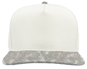 Zapped Patriot Canvas Medium Profile Snapback Baseball Caps WHITE/ TREE CAMO Front