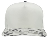Zapped Patriot Canvas Medium Profile Snapback Baseball Caps WHITE/GREY OLD SCHOOL CAMO Front