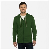 Next Level Unisex Santa Barbara Full Zip Hoodie 9602 Forest Green Pocket