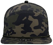 Zapped Osprey R+ 7-Panel Flat Bill Medium Profile Snapback Rope Baseball Caps OLIVE CAMO-OLIVE CHAINLINK ROPE Front