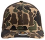 Zapped Warrior Curved Bill Medium Profile Trucker Snapback Hat OLD SCHOOL CAMO-BROWN Front
