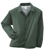 Youth Front Pockets, Snap Front, Nylon Coaches Lined Jacket DARK GREEN Pocket