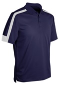 Coach's Performance Polo Shirt 100% Polyester, Adult NAVY/WHITE Pocket