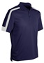 Coach's Performance Polo Shirt 100% Polyester, Adult NAVY/WHITE Pocket