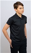 Uncommon Chef Kids Polyester Jersey Polo BLACK Pocket