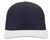 Zapped Bomber 6-Panel Medium-Profile Snapback Hat NAVY-WHITE Front