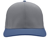 Zapped Bomber 6-Panel Medium-Profile Snapback Hat GREY-ROYAL Front