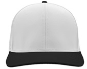 Zapped Bomber 6-Panel Medium-Profile Snapback Hat STARK WHITE- BLACK BILL Front