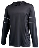 Womens Half-Zip Hoodie BLACK Pocket