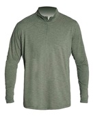 Anetik Men's Low Pro Quarter-Zip Pullover MVQTRL9 DARK OLIVE HEATHERED Pocket