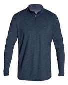 Anetik Men's Low Pro Quarter-Zip Pullover MVQTRL9 MIDNIGHT HEATHERED Pocket