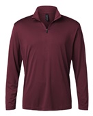 Allpro Men's Pro-Lock Performance Quarter-Zip Pullover 41870 MAROON Pocket