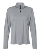 Allpro Women's Pro-Lock Performance Quarter-Zip Pullover 41870L HEATHER STEEL Pocket