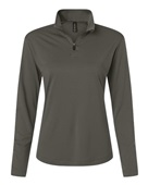 Allpro Women's Pro-Lock Performance Quarter-Zip Pullover 41870L CHARCOAL Pocket