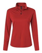 Allpro Women's Pro-Lock Performance Quarter-Zip Pullover 41870L RED Pocket