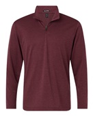 Allpro Men's Pro-Lock Performance Mlange Quarter-Zip Pullover 4HM700 MAROON MELANGE Pocket