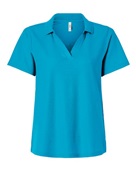Core365 Women's Resolve CVC Performance Pique Polo CE106W ELECTRIC BLUE Pocket