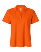 Core365 Women's Resolve CVC Performance Pique Polo CE106W CAMPUS ORANGE Pocket