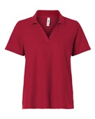 Core365 Women's Resolve CVC Performance Pique Polo CE106W CLASSIC RED Pocket