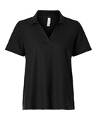 Core365 Women's Resolve CVC Performance Pique Polo CE106W BLACK Pocket