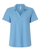 Core365 Women's Resolve CVC Performance Pique Polo CE106W COLUMBIA BLUE Pocket
