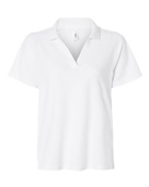 Core365 Women's Resolve CVC Performance Pique Polo CE106W WHITE Pocket