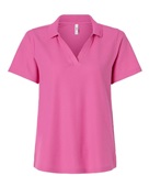 Core365 Women's Resolve CVC Performance Pique Polo CE106W CHARITY PINK Pocket