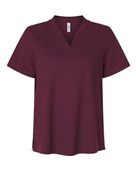 Core365 Women's Nova Performance Pique Polo CE108W BURGUNDY Pocket