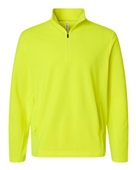 Team 365 Unisex Squad Cadet Quarter-Zip Tech Fleece Pullover TT401 SAFETY YELLOW Pocket