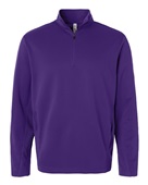 Team 365 Unisex Squad Cadet Quarter-Zip Tech Fleece Pullover TT401 SPORT PURPLE Pocket