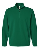 Team 365 Unisex Squad Cadet Quarter-Zip Tech Fleece Pullover TT401 SPORT FOREST Pocket
