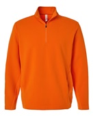 Team 365 Unisex Squad Cadet Quarter-Zip Tech Fleece Pullover TT401 SPORT ORANGE Pocket